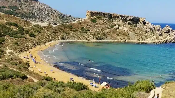 Beach view in Malta